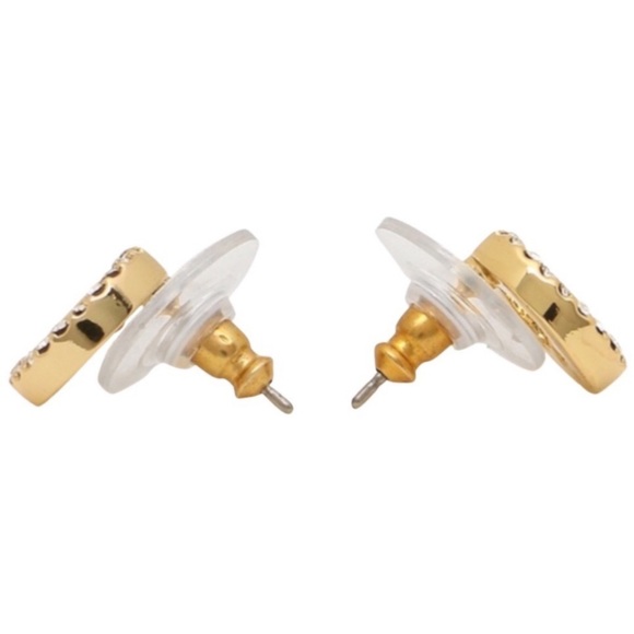 KATE SPADE • Gold Spot The Spade Crystal Halo Earrings - Picture 6 of 7